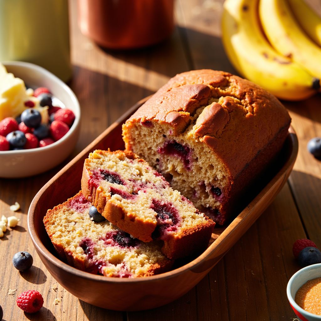 Gluten-Free Banana Berry Bread